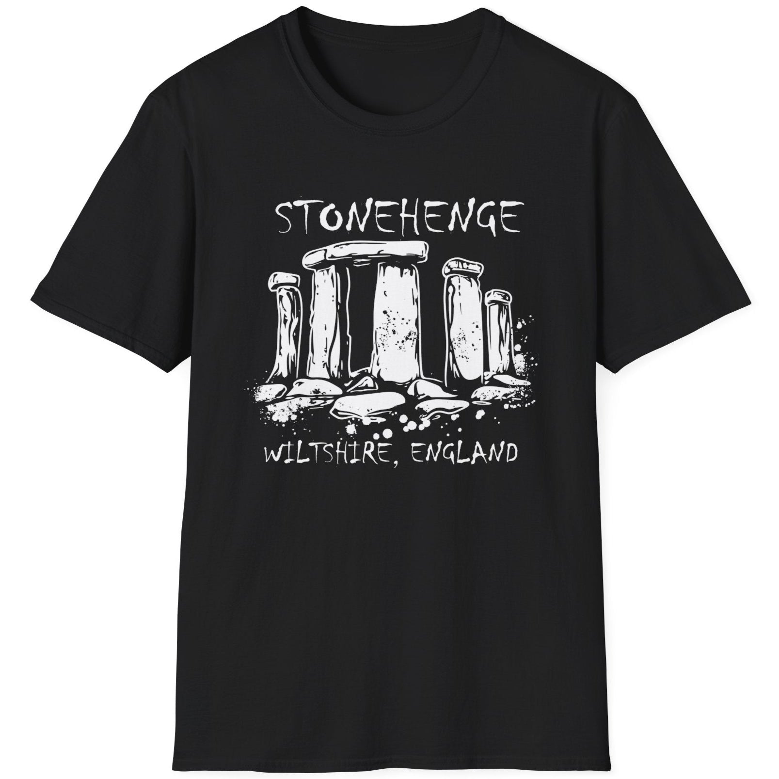 Black T-Shirt with the text "Stonehenge" and a image of Stonehenge.