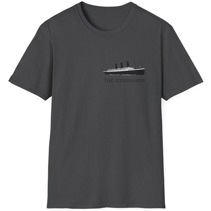 Heather grey T-Shirt with the Titanic and the text "The Icebreaker".