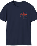 Navy T-Shirt with the UK flag and landmass and the text "Est. 1707".