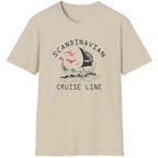 Sand T-Shirt with the text "Scandinavian Cruise Line" and a image of a viking boat
